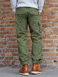 Men's Straight Leg Vintage Cotton Military Fatigue Pants