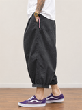 Men's Japanese Style Elastic Waist Baggy Balloon Pants