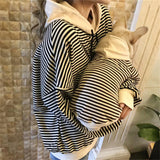 Spring Modish Striped Hoodie for Small Dogs & Owners