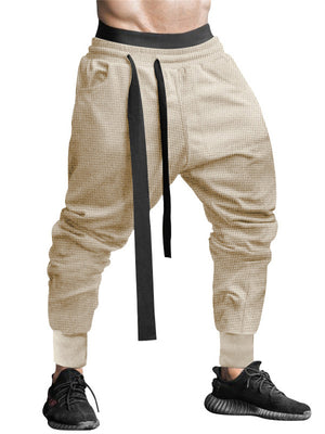 Men's Casual Pure Color Drawstring Ankle-Tied Sport Pants