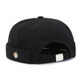 Maple Leaf Rivet Dome Hat Portable Hip Hop Skullcap