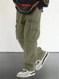 Men's High Street Vintage Loose Fit Multi-Pocket Cargo Trousers