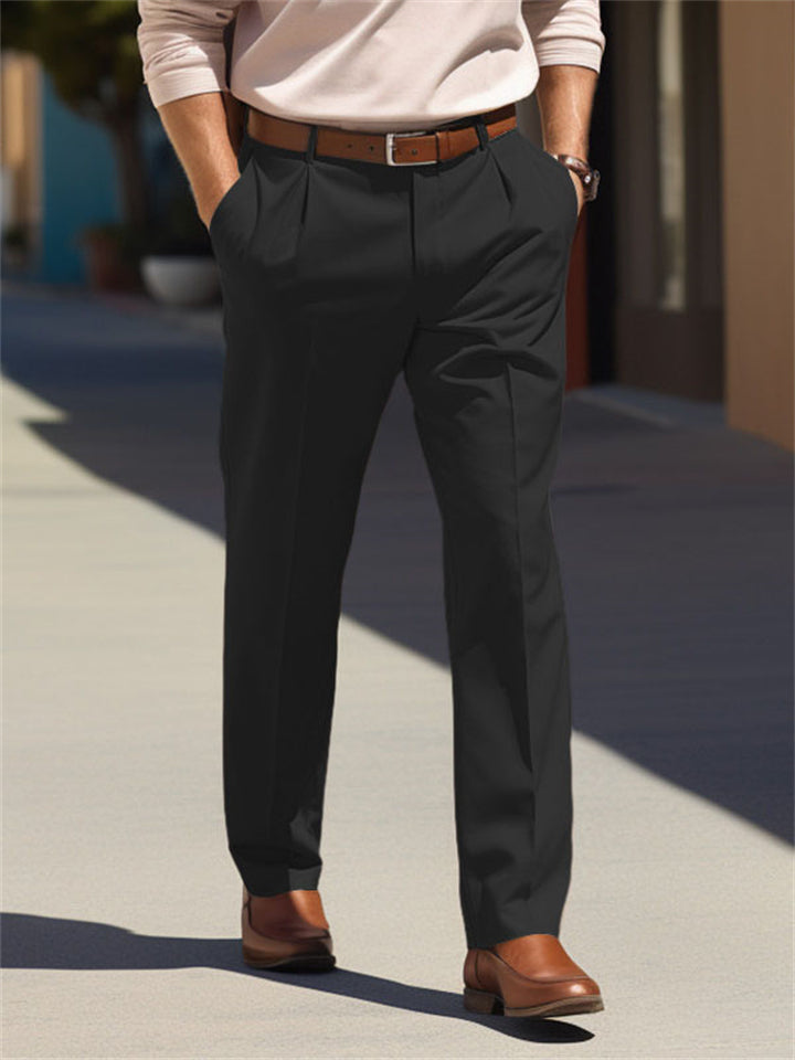 Men's Cozy Straight Leg Business Dress Pants
