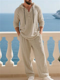 Men's Cozy Relaxed Fit Summer Resort Wear Linen Sets
