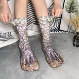 Cute Animal Paw 3D Print Crew Socks for Kids & Adults