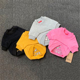 Small Dogs and Owner Spring Autumn Embroidered Sweatshirt