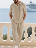 Men's Cozy Relaxed Fit Summer Resort Wear Linen Sets