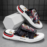 Masked Lion Dance Boy Design Men's Summer Sandals