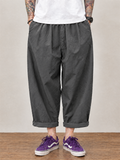 Men's Japanese Style Elastic Waist Baggy Balloon Pants