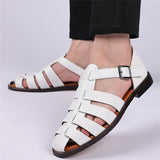 New Men's Soft Pointed Toe Hollowed-Out Sandals
