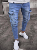 Fashion Pockets Ripped Skinny Jeans