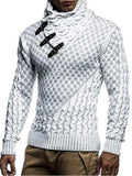 Knitted Pullover Style Fashion High Neck Slim-Fit Sweater For Men