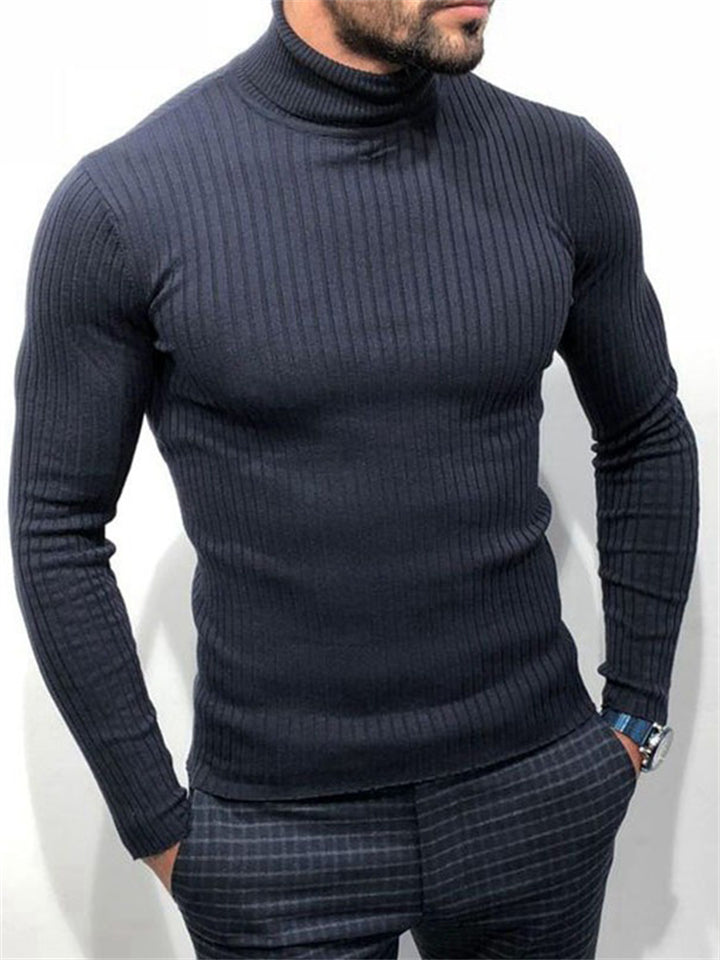 Men Casual Turtle Neck Pullover Sweaters
