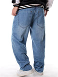 Large size Stylish Loose Casual Denim Pants For Men
