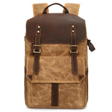 Retro Style Canvas Large Capacity Shock-resistant Travel Waterproof Camera Backpack
