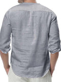 Casual Classic Vintage Plain Long Sleeve Shirts