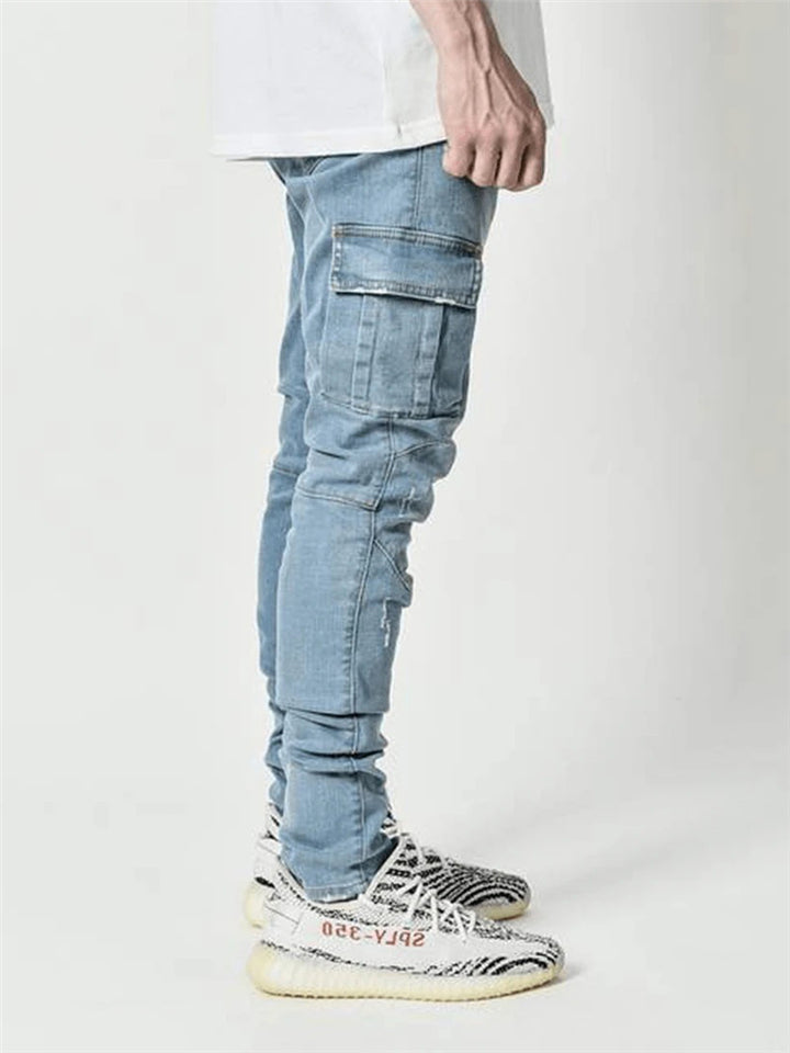 Personalized Trendy Tight Jeans With Side Pockets For Men