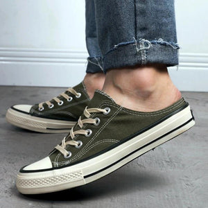 Slip-on Backless Canvas Plimsolls Shoes for Men & Women
