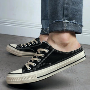 Slip-on Backless Canvas Plimsolls Shoes for Men & Women