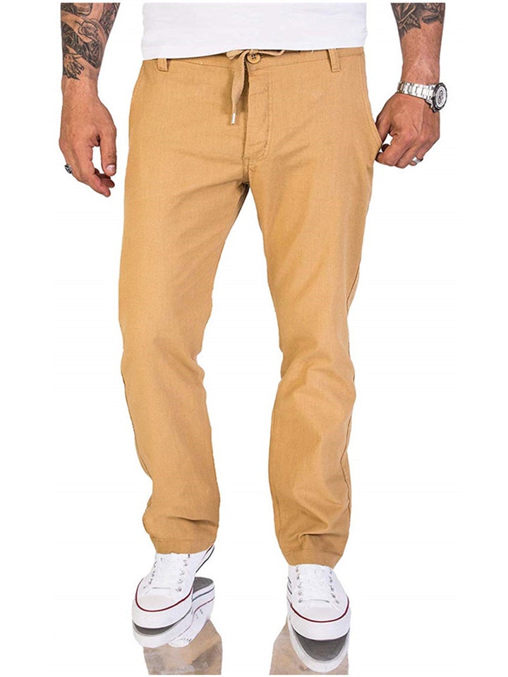 Leisure Solid Color Cozy Zipper Sporty Pants For Men
