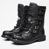 Men's Cool Calf-Length Comfort Lace-Up Fighting Boots