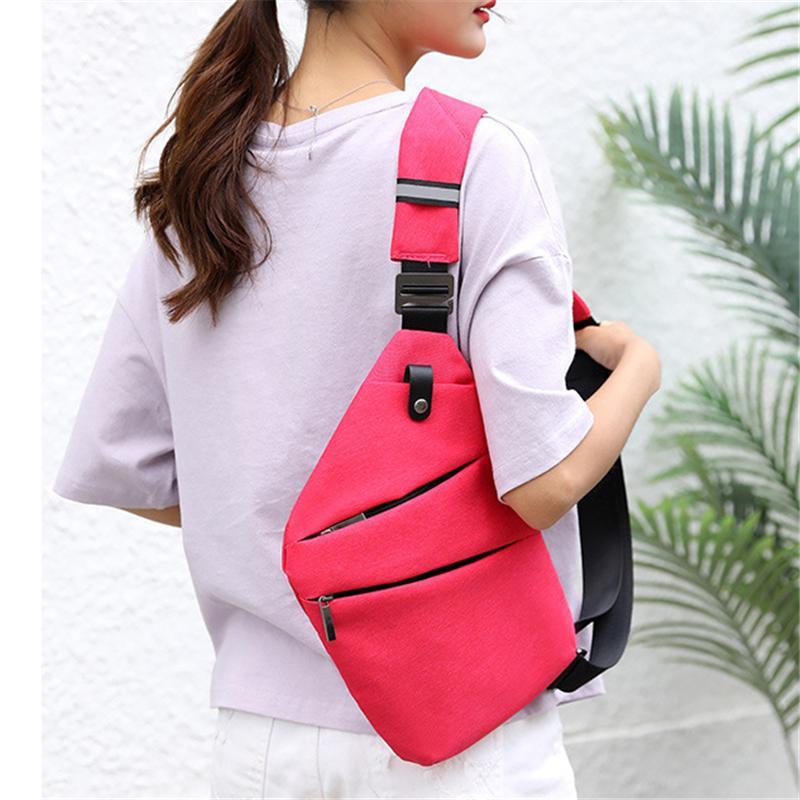 Unisex Solid Color Casual Crossbody Bags