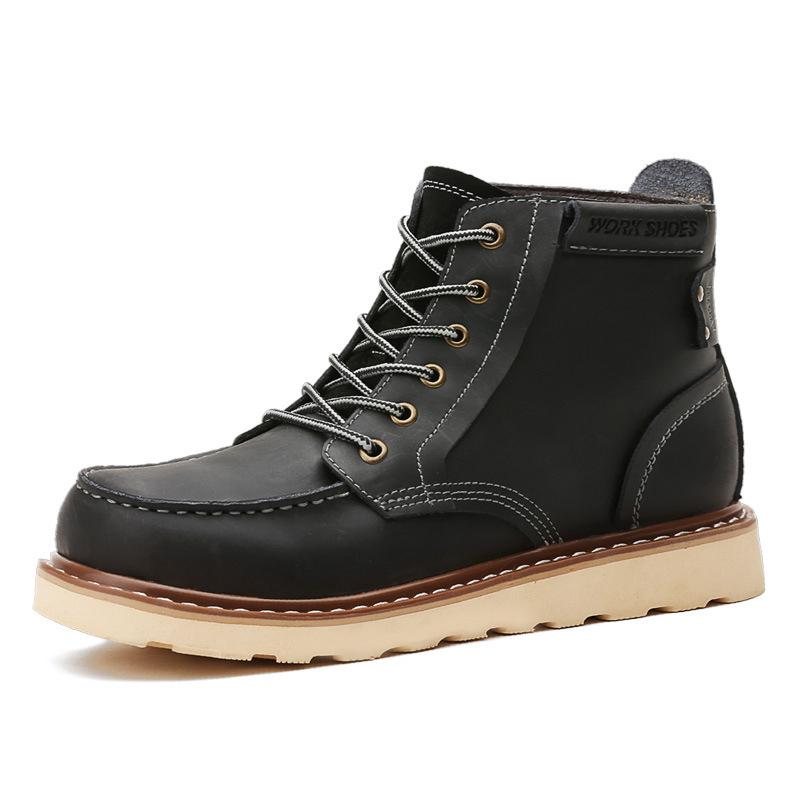 Stylish Casual Lace Up Men's Moc Toe Boots