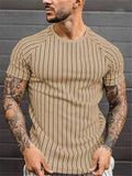 Mens Casual Striped Short Sleeve T-Shirts