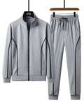Men's Sporty Long Sleeve Solid Color Outfits