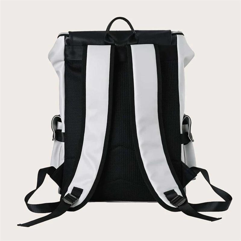 Men Large Capacity Flap Backpack With USB Charging Port