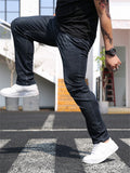 Mens Loose Comfy Elastane Casual Business Jeans