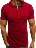 Short Sleeve Red Shirt for Men