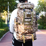 Men's Outdoor Camping Longer Large-capacity Military Camouflage Hiking Mountaineering Backpack