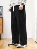 Winter Casual Extra Loose Wide Leg Thicken Men Sport Long Pants