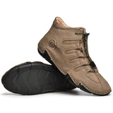 Plus Size Retro Soft Leisure Sports Lightweight Leather Fleece Martin Shoes