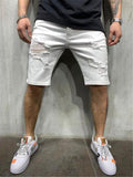 Men Trendy Casual Ripped Denim Shorts