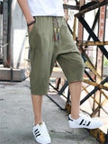 Casual Loose Linen Cropped Harem Pants