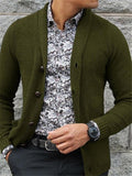 Men's Button-Up Shawl Collar Cardigan