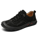 Men Outdoor Toe Protective Slip Resistant Leather Shoes