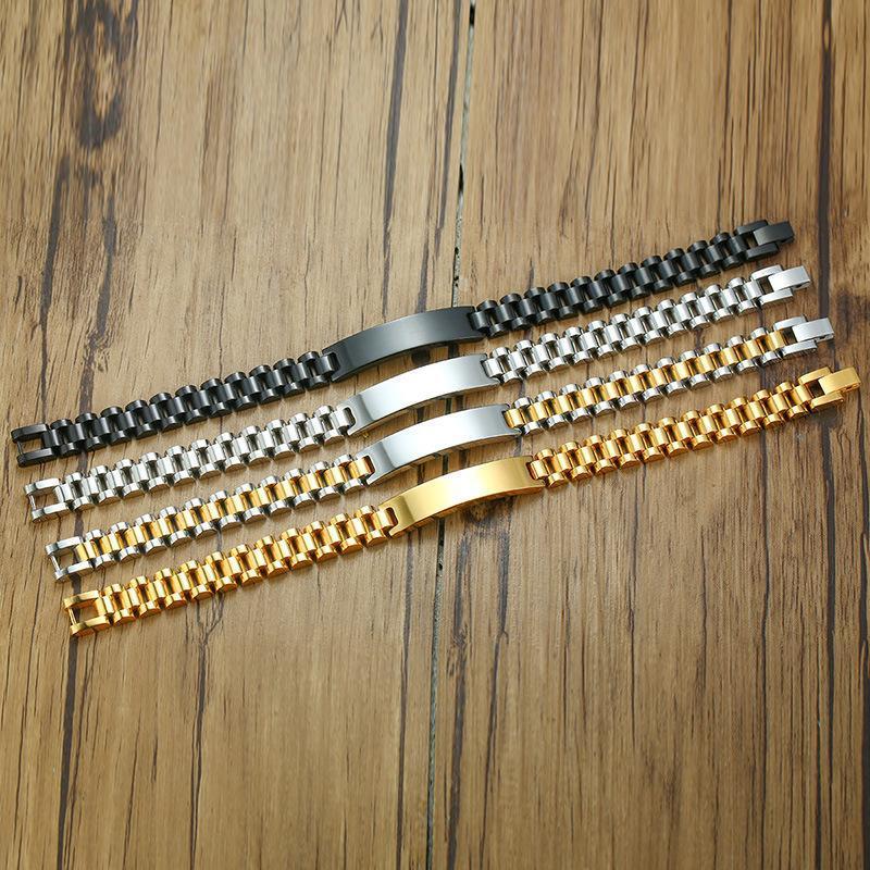 Men’s Stainless Steel High Polished Bracelet Wristband