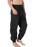 Men's High-waisted Drawstring Solid Color Loose Pants
