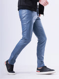 Men's Trendy Stretchy Slim Fit Club PU Leather Pants