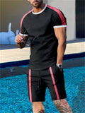 Men's Summer Sports Fitness Round Neck Loose Sets