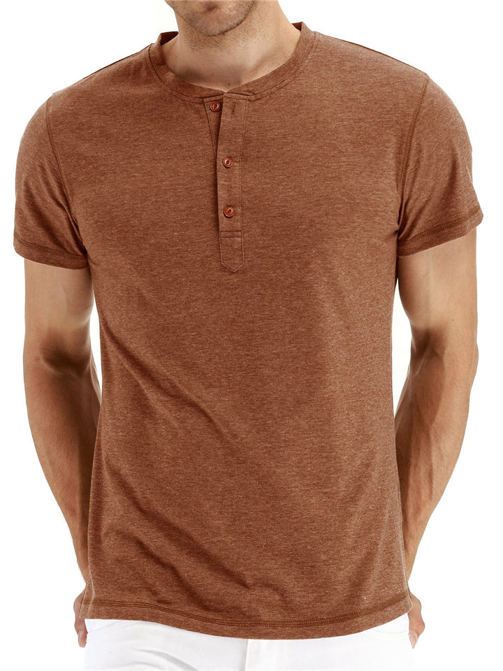 Mens Solid Color Comfy Short Sleeve T-Shirts