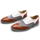 Casual Fashion Pointed Toe Carved PU Leather Shoes For Men