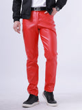 Men's Trendy Stretchy Slim Fit Club PU Leather Pants