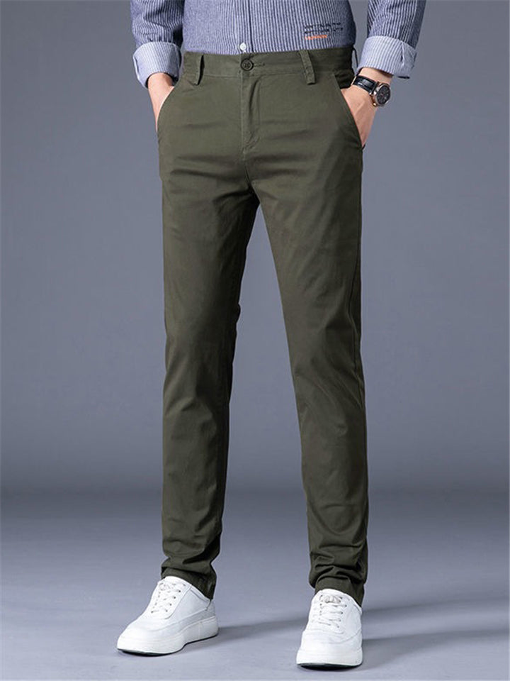 Elastane Slim Fit Comfy Classic Lightweight Business Pants