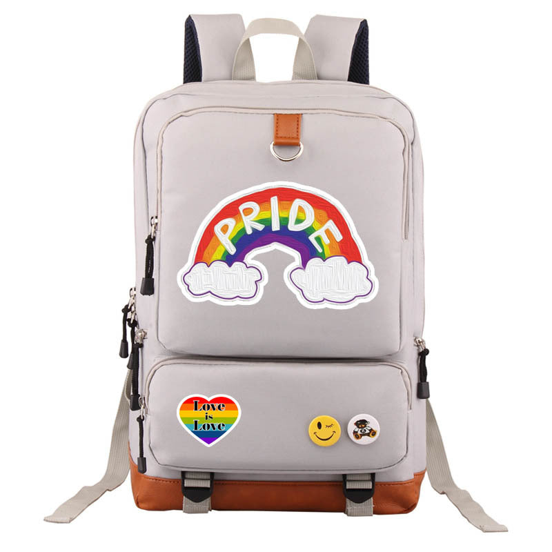 Fashion Unisex Printed Oxford Fabric Pride Backpack