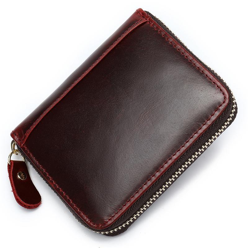 Men's Retro Durable Genuine Leather Mini Wallet