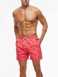 Mens Loose Straight Print Summer Beach Shorts